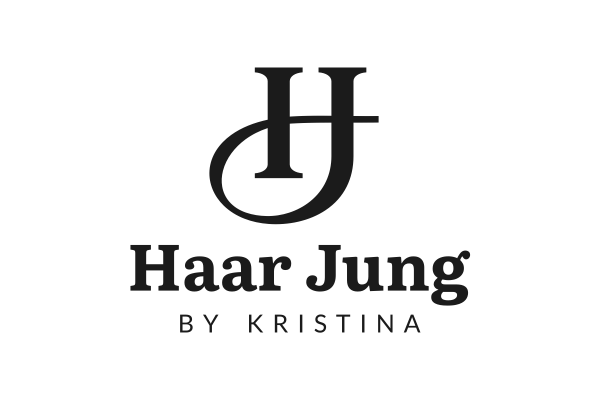 Логотип салона красоты Haar Jung by Kristina — дизайн ANV BRAND.