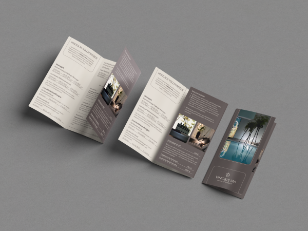 Буклет VINOBLE SPA — фирменный стиль и графический дизайн от ANV BRAND.